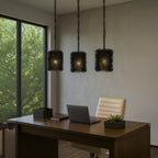 Urchin 1 Light Cylinder Mini Pendant - Black
