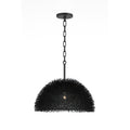 Urchin 1 Light Dome Pendant - Black