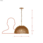 Urchin 1 Light Dome Pendant - Gold
