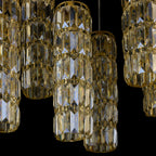 Golden Hour 8 Light Dimmable Linear Cluster of Pendants