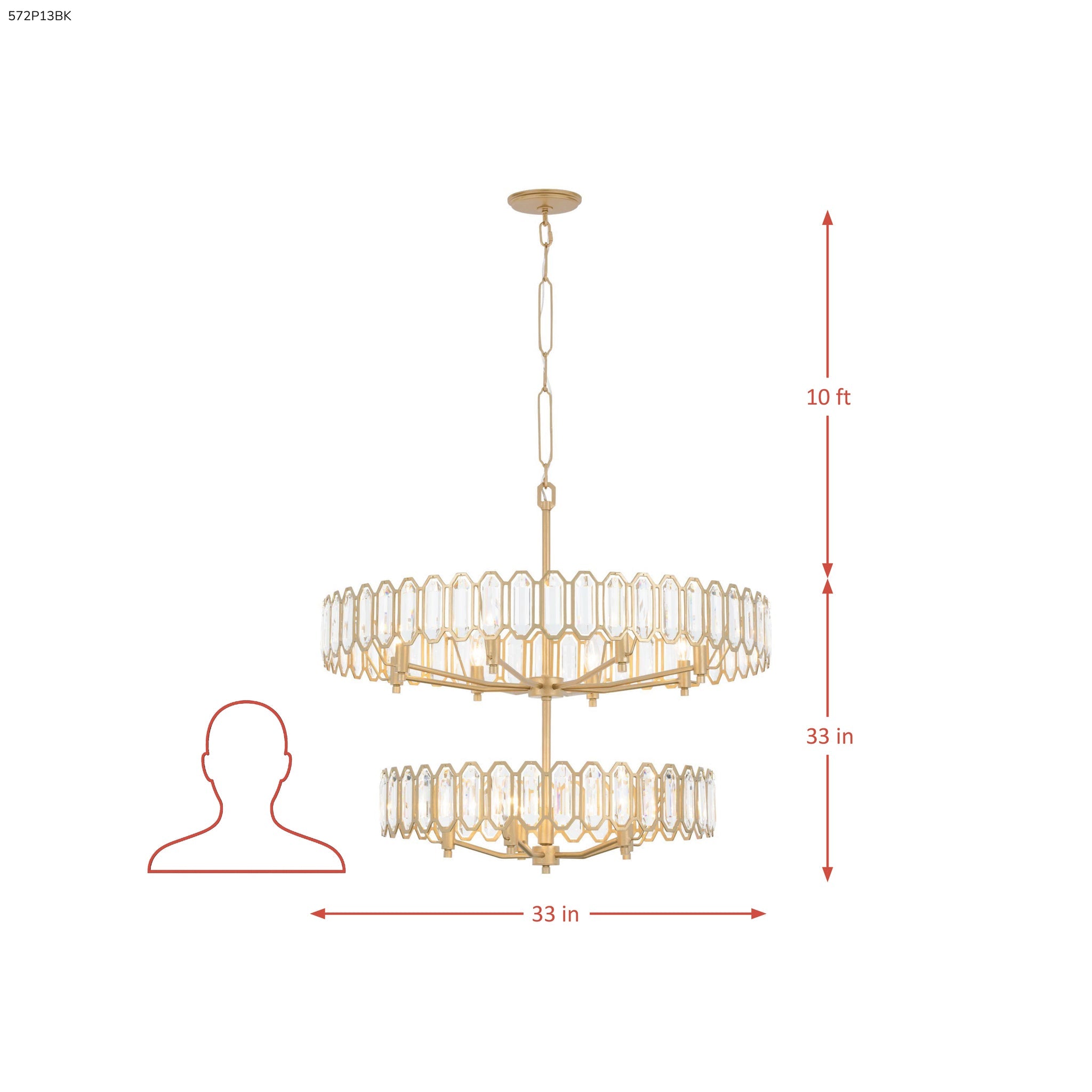 Drama Club 13 Light 2 Tier Pendant