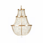 Crystal Baller 12 Light Leaded Crystal Empire Pendant - Antique Bronze