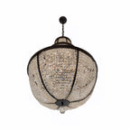 Crystal Baller 12 Light Leaded Crystal Empire Pendant - Heritage Black