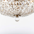 Crystal Baller 3 Light Leaded Crystal Empire Semi-Flush Mount - Antique Bronze