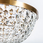 Crystal Baller 3 Light Leaded Crystal Empire Semi-Flush Mount - Antique Bronze