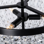 Crystal Baller 3 Light Leaded Crystal Empire Semi-Flush Mount - Heritage Black