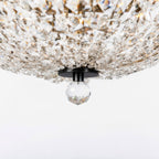 Crystal Baller 3 Light Leaded Crystal Empire Semi-Flush Mount - Heritage Black