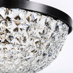 Crystal Baller 3 Light Leaded Crystal Empire Semi-Flush Mount - Heritage Black