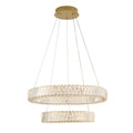 Golden Ratio 24 in Two Tier LED Crystal Pendant