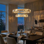 Golden Ratio 24 in Two Tier LED Crystal Pendant