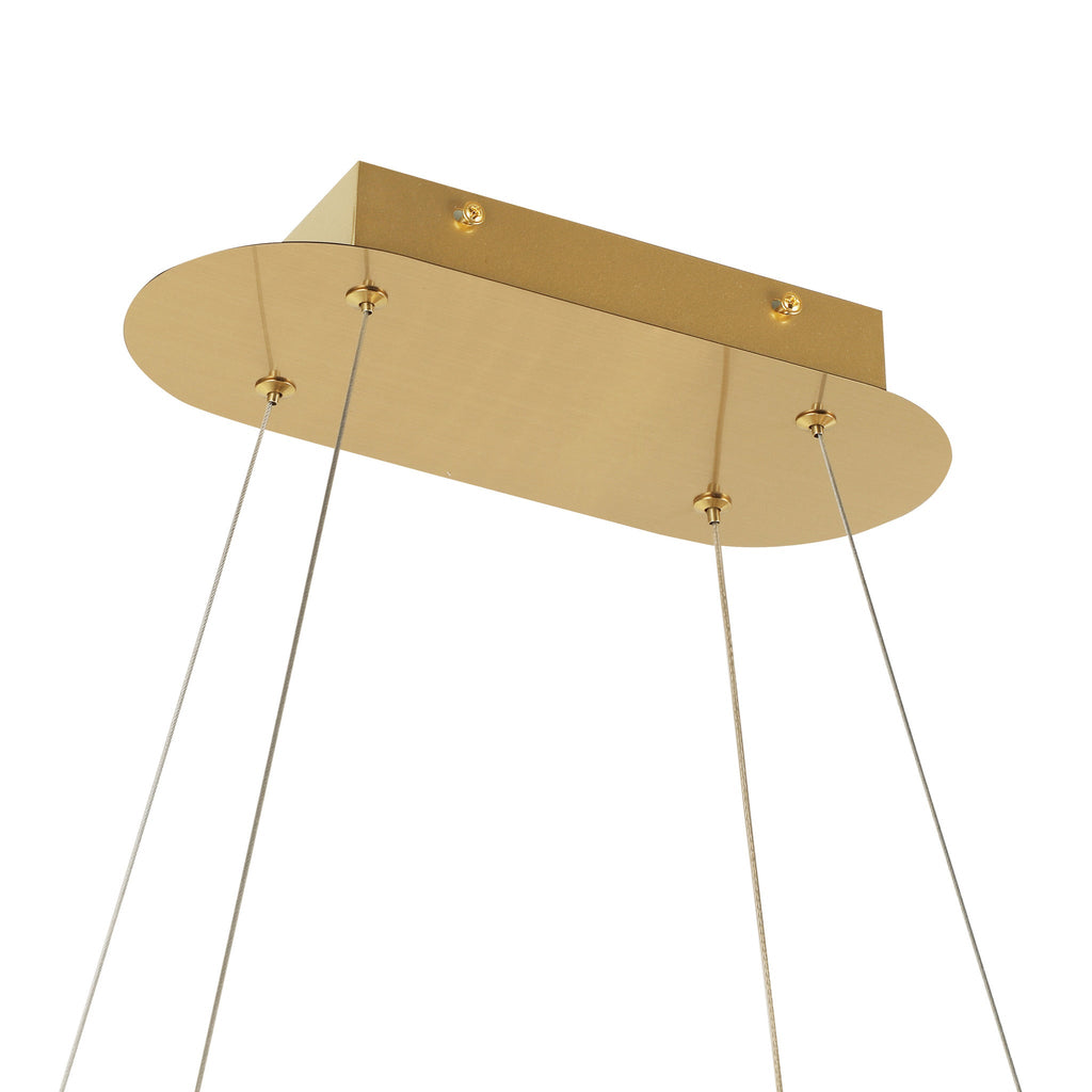 Golden Ratio 33 in Oval LED Crustal Pendant