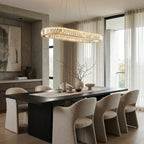 Golden Ratio 33 in Oval LED Crustal Pendant