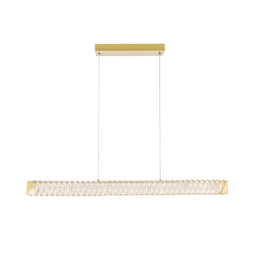 Golden Ratio 37 in LED Crystal Linear Pendant