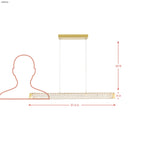 Golden Ratio 37 in LED Crystal Linear Pendant