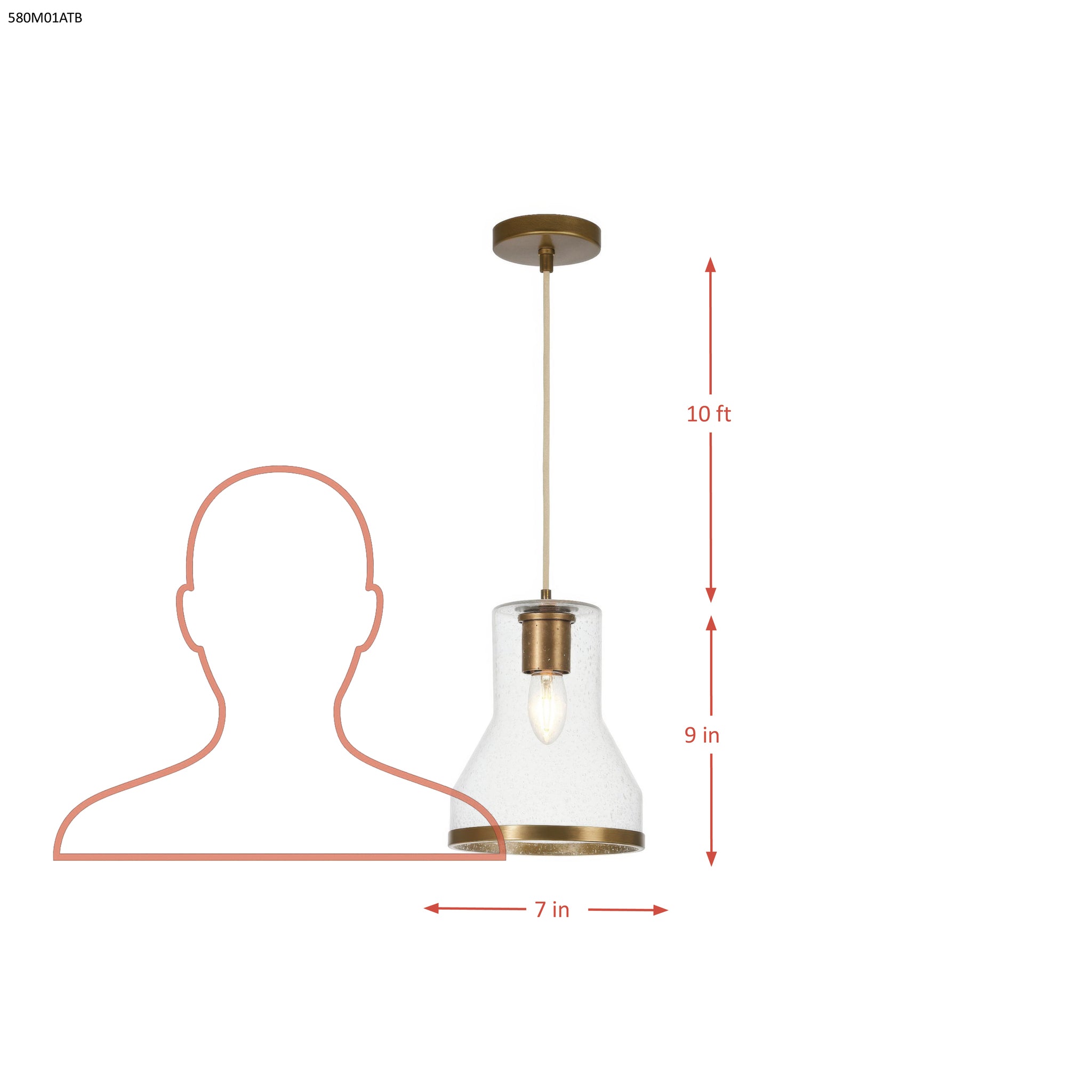 Alicia 1 Light Mini-Pendant - Antique Bronze
