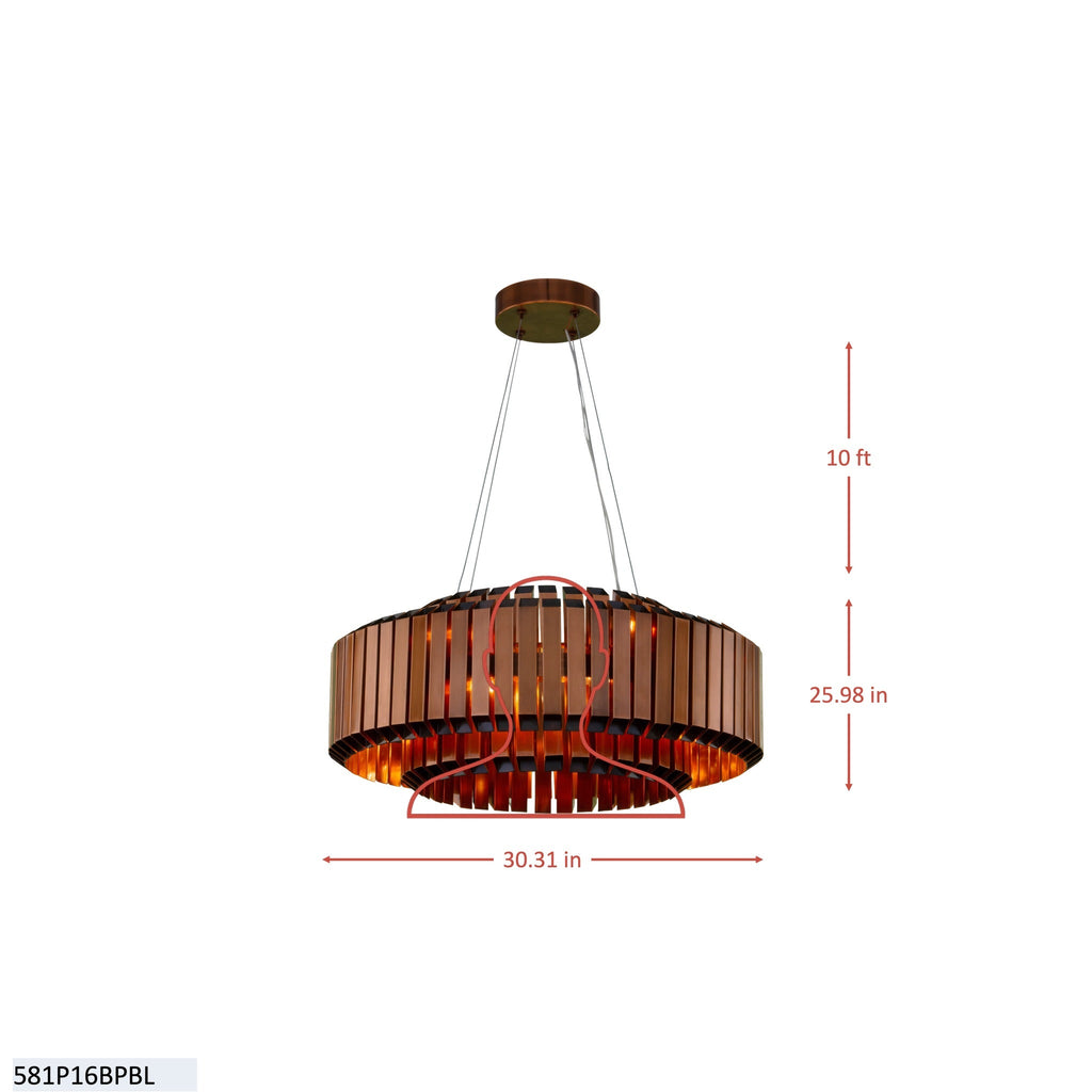 Mod Squad 16 Light Dimmable Dining Round Pendant