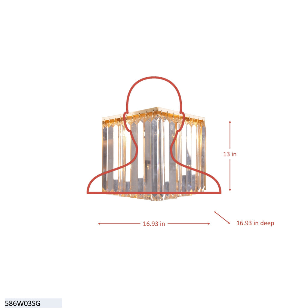 The Long View 3 Light Dimmable Wall Sconce