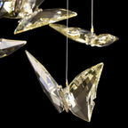 Night Garden 6 Light Leaded Crystal Butterfly Flush Mount