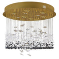 Night Garden 9 Light Leaded Crystal Butterfly Flush Mount