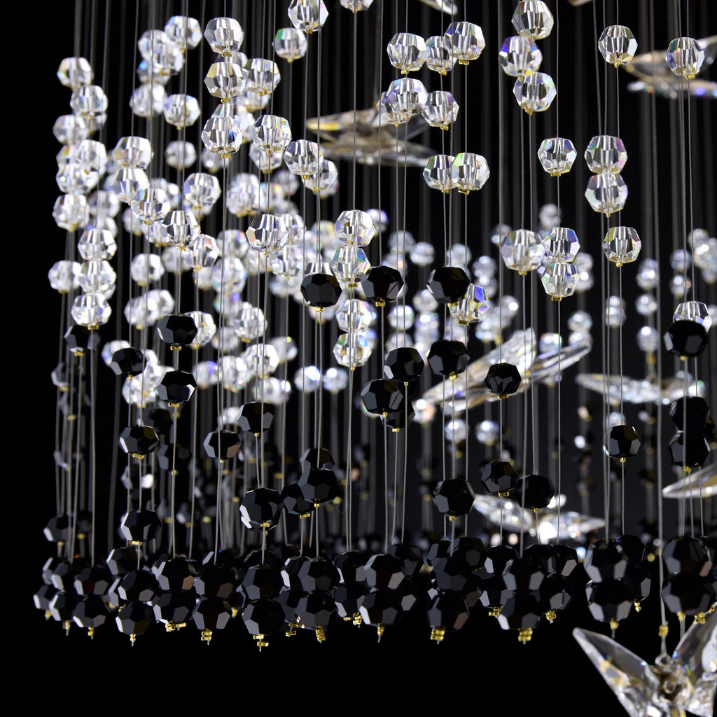 Night Garden 9 Light Leaded Crystal Butterfly Flush Mount