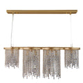 Deco Drippy 5 Light 60 inch Dimmable Linear Dining Pendant - Satin Gold