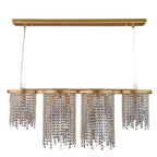 Deco Drippy 5 Light 60 inch Dimmable Linear Dining Pendant - Satin Gold