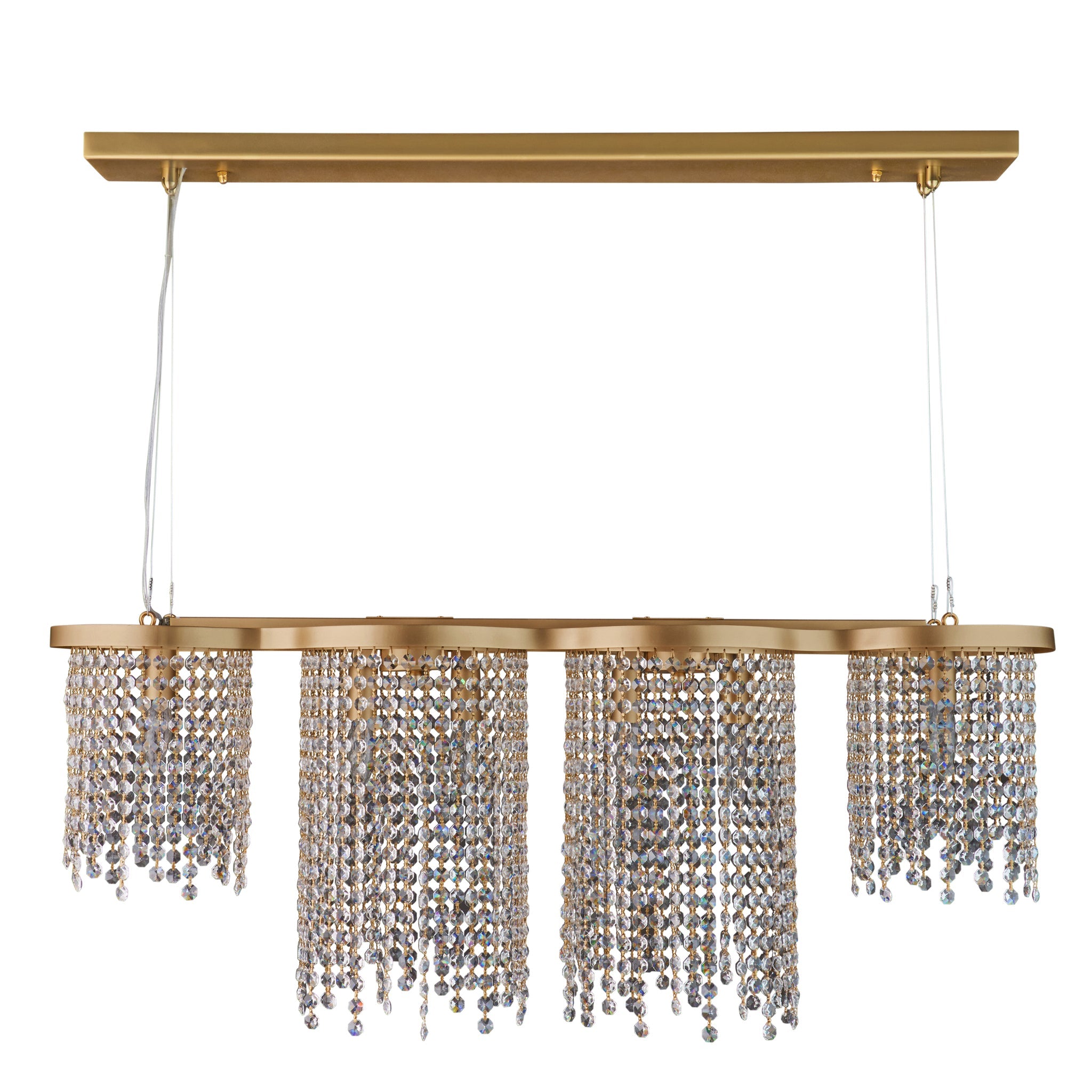 Deco Drippy 5 Light 60 inch Dimmable Linear Dining Pendant - Satin Gold