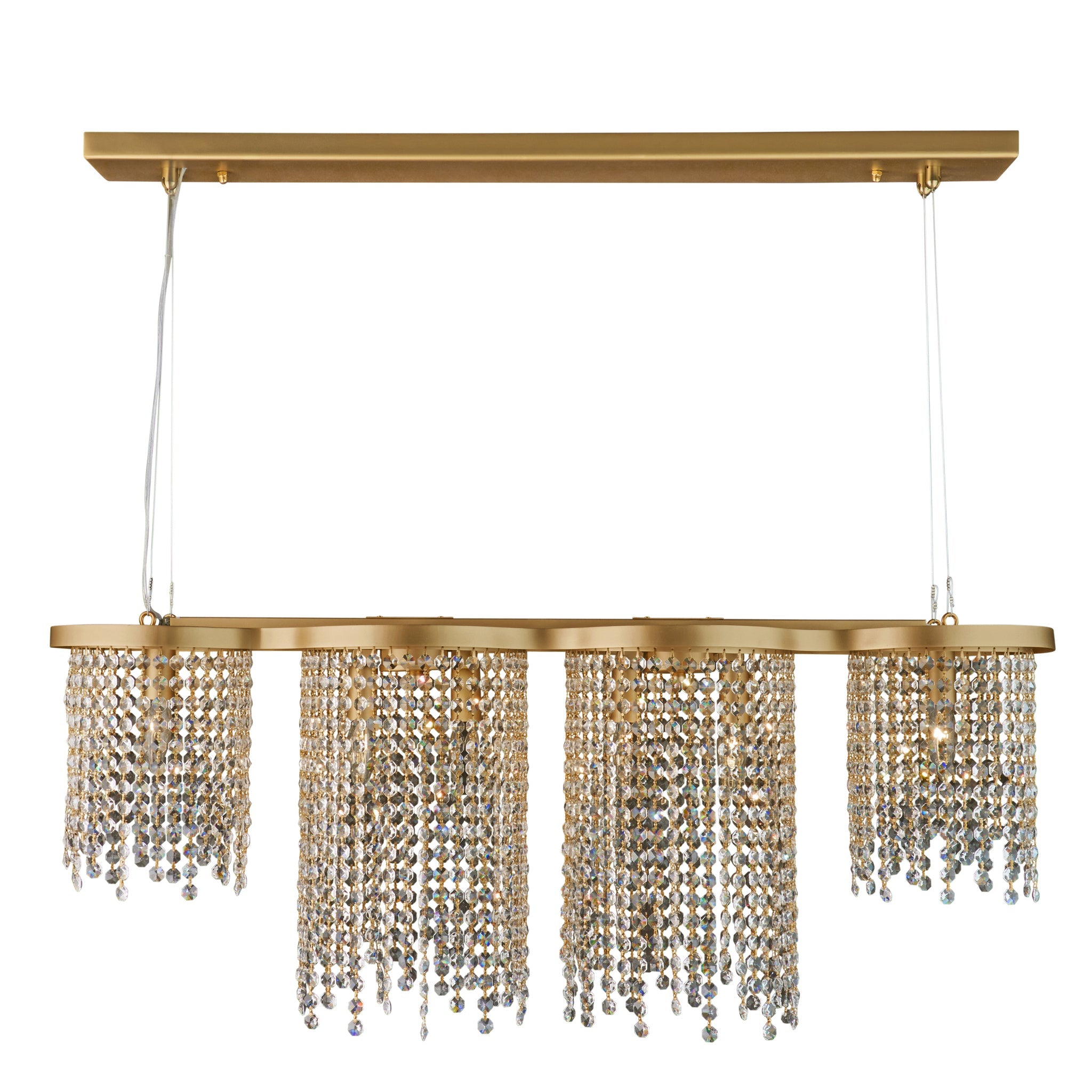 Deco Drippy 5 Light 60 inch Dimmable Linear Dining Pendant - Satin Gold