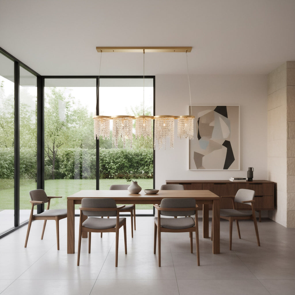 Deco Drippy 6 Light Dimmable Linear Dining Pendant