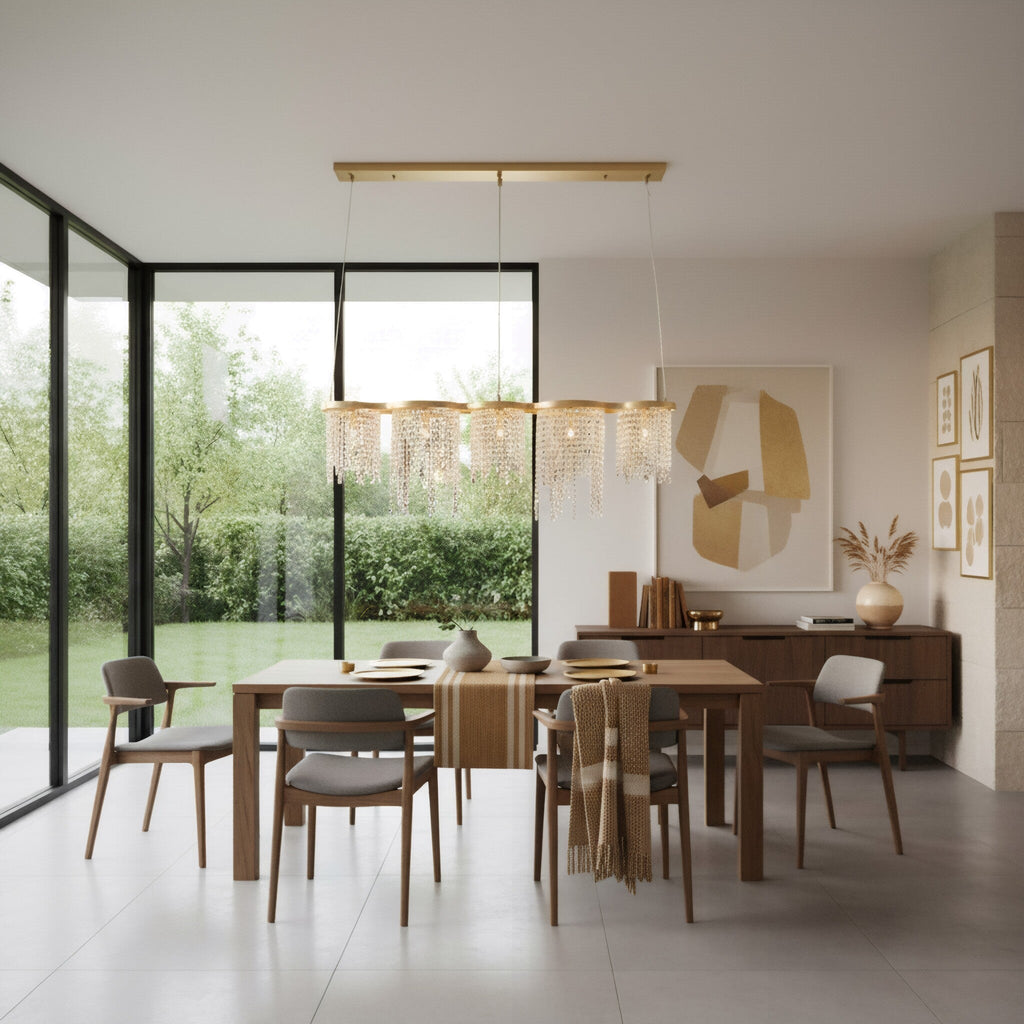 Deco Drippy 6 Light Dimmable Linear Dining Pendant