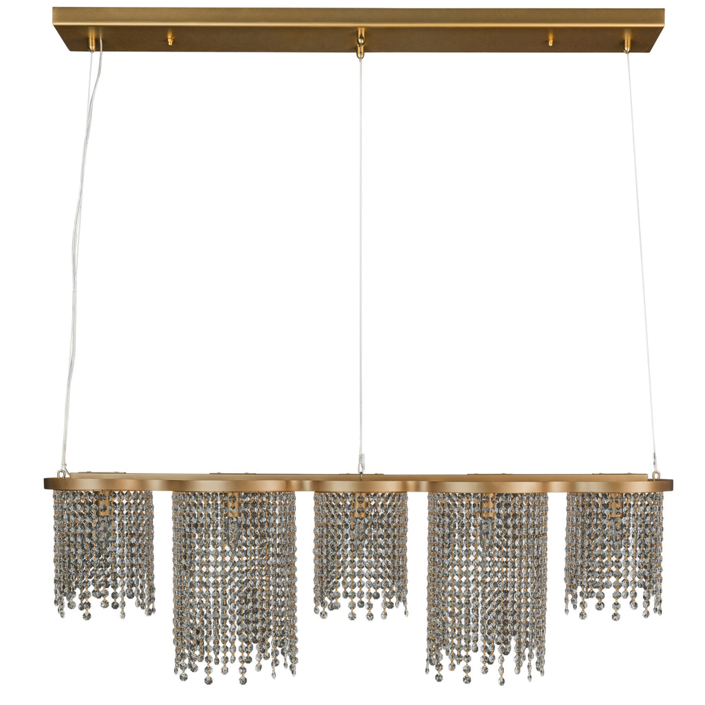 Deco Drippy 6 Light Dimmable Linear Dining Pendant