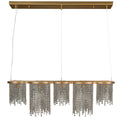 Deco Drippy 6 Light Dimmable Linear Dining Pendant