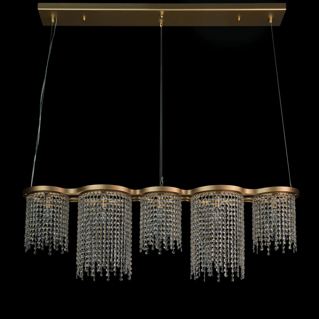 Deco Drippy 6 Light Dimmable Linear Dining Pendant