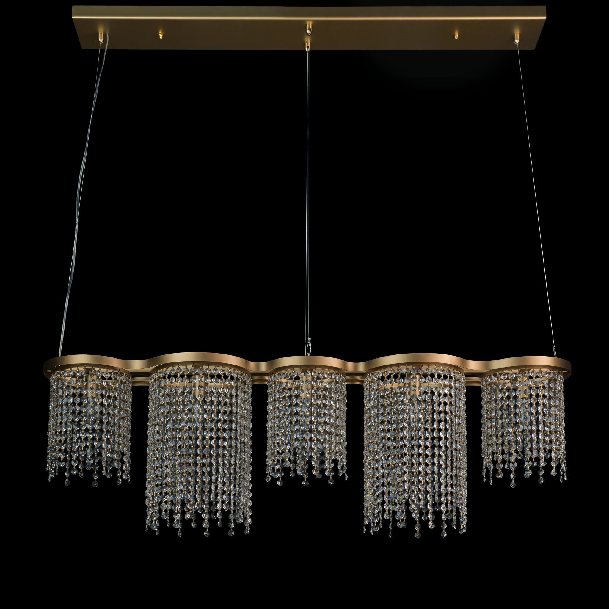 Deco Drippy 6 Light Dimmable Linear Dining Pendant