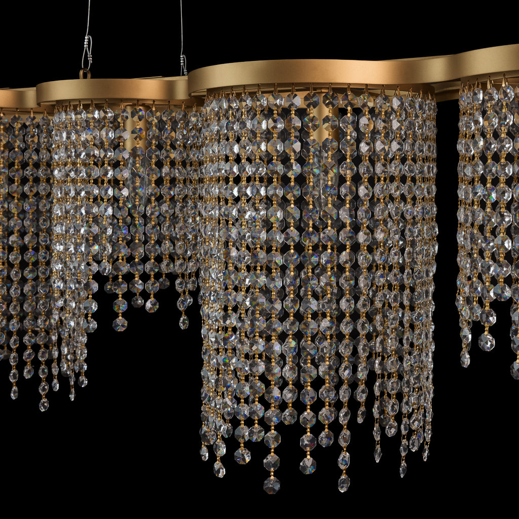 Deco Drippy 6 Light Dimmable Linear Dining Pendant
