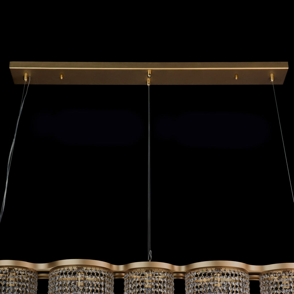Deco Drippy 6 Light Dimmable Linear Dining Pendant