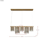 Deco Drippy 6 Light Dimmable Linear Dining Pendant