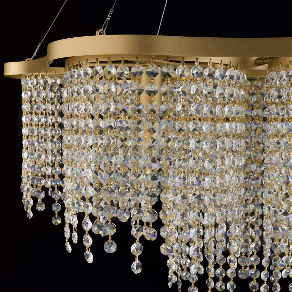Deco Drippy 7 Light Dimmable Dining Pendant Chandelier