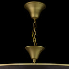 Strata 25 Light Dimmable Pendant Chandelier - Espresso Brown, Polished Gold and Satin Gold
