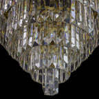 Strata 25 Light Dimmable Pendant Chandelier - Espresso Brown, Polished Gold and Satin Gold