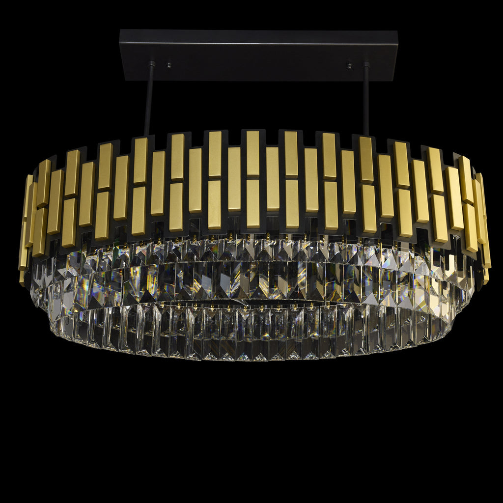 Black Tie 10 Light Dimmable Linear Pendant