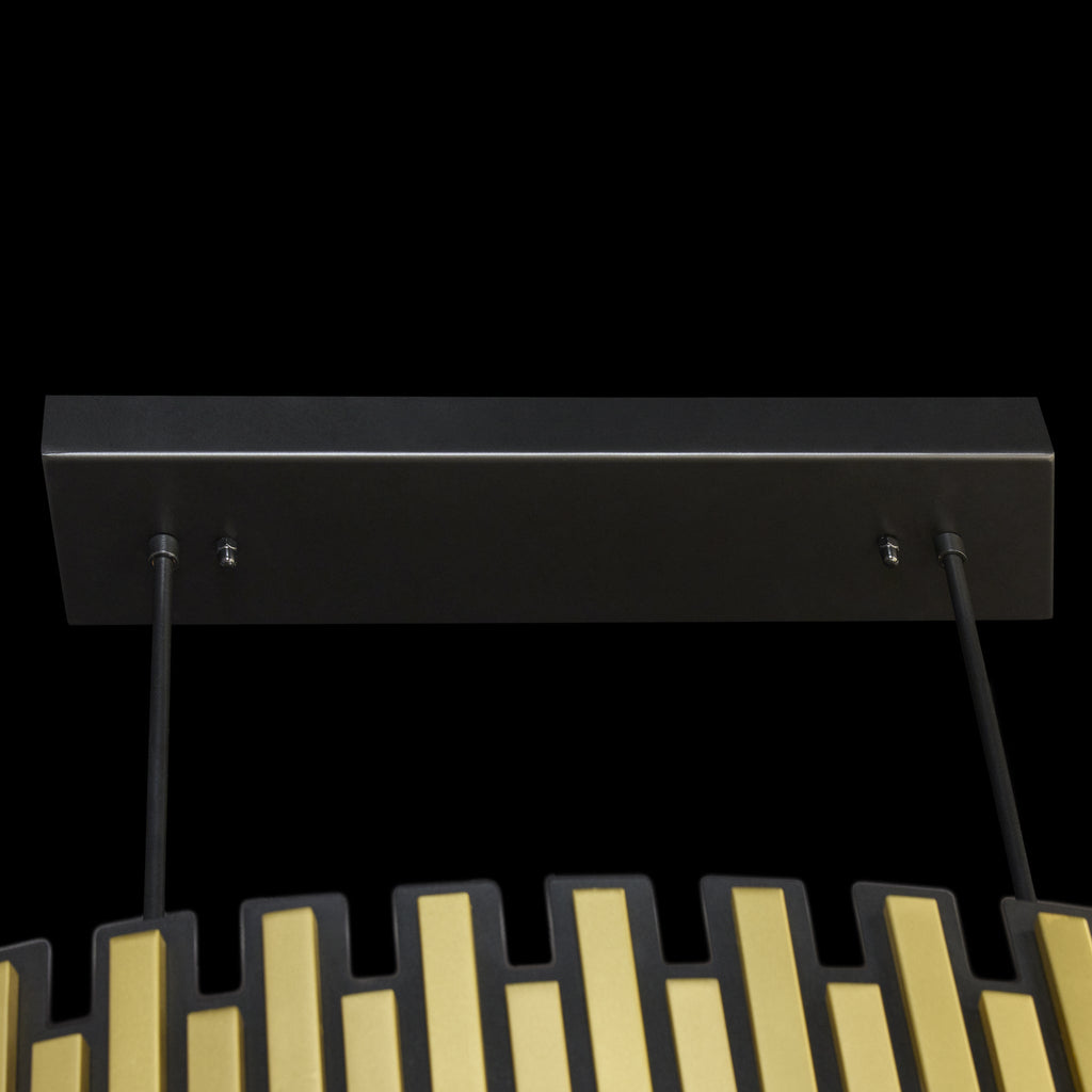 Black Tie 10 Light Dimmable Linear Pendant