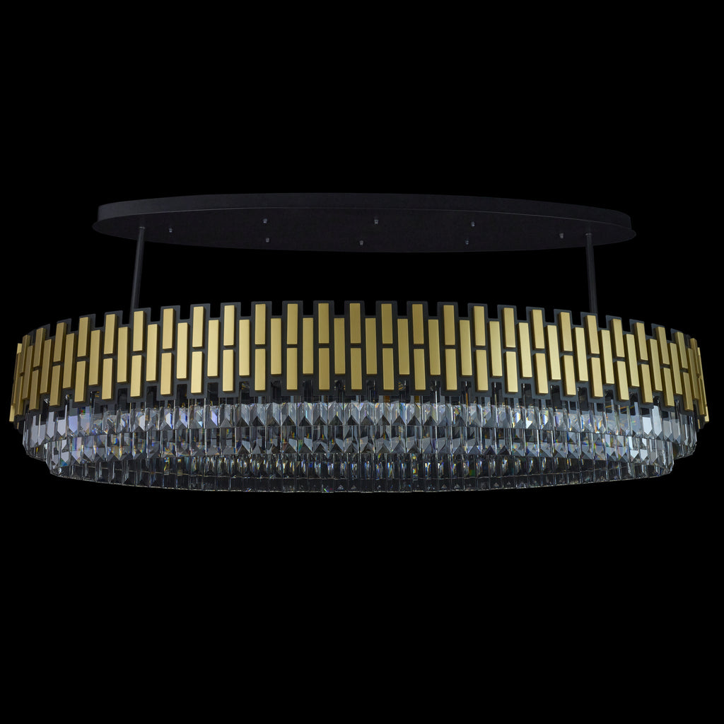 Black Tie 16 Light Dimmable Linear Pendant