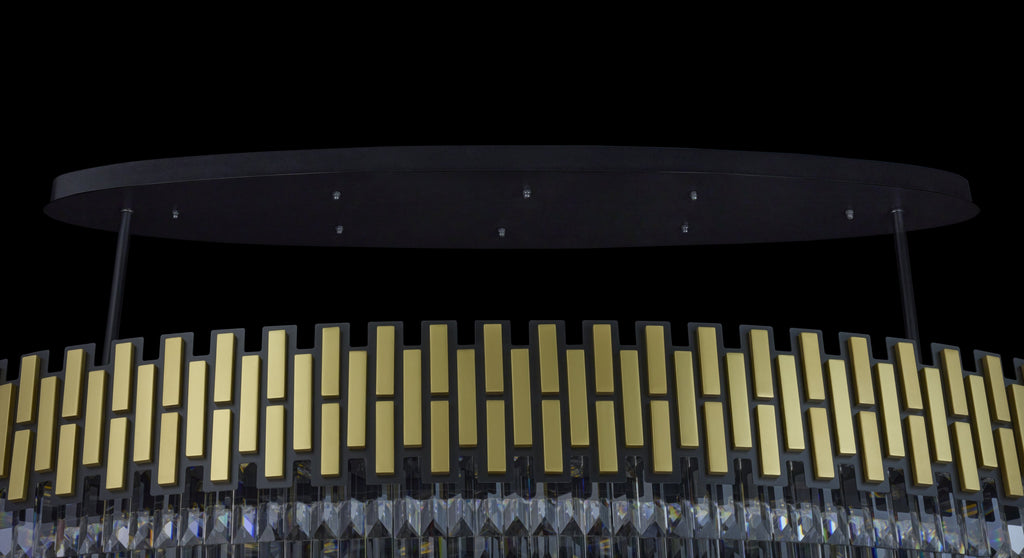 Black Tie 16 Light Dimmable Linear Pendant