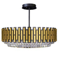 Black Tie 9 Light Dimmable Crystal Pendant Chandelier