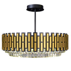 Black Tie 9 Light Dimmable Crystal Pendant Chandelier
