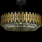 Black Tie 9 Light Dimmable Crystal Pendant Chandelier