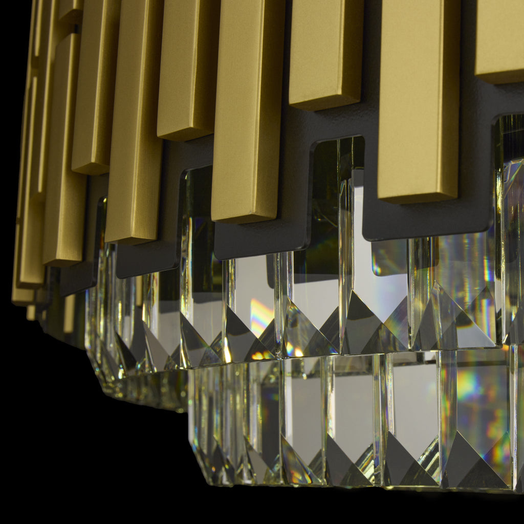 Black Tie 9 Light Dimmable Crystal Pendant Chandelier