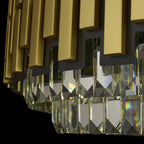 Black Tie 9 Light Dimmable Crystal Pendant Chandelier