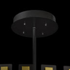 Black Tie 9 Light Dimmable Crystal Pendant Chandelier